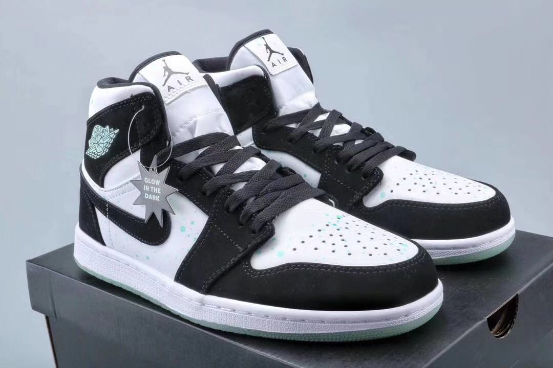 Air Jordan 1 Midnight Panda Black White Lover Shoes